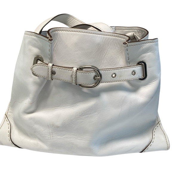 TO BE G PIRENZE White Leather Satchel Made in Italy - Picture 12 of 14